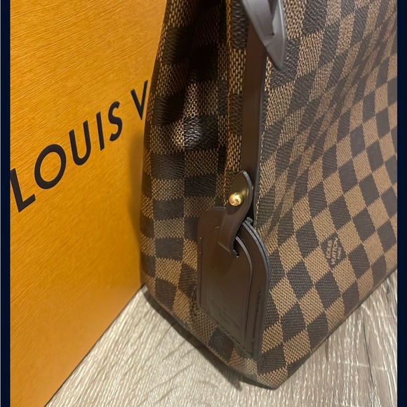 Louis Vuitton Brown Damier Tote with Gold Accents - Picture 3 of 6